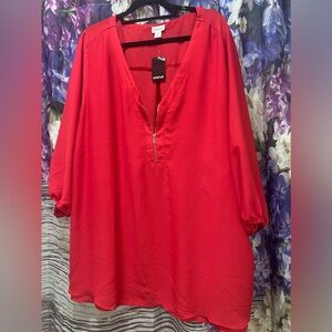 Red Avenue half zip top